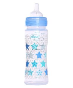 Alternative view of Chicco Biberon Plastique WB Tétine Silicone 4m+ Bleu 330ml