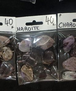 Charoite-Galet plat- sachet de 7 pieces-