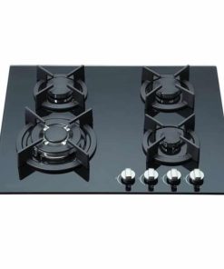 Plaque VOV 4 Feux 60X60 Verre Noir VGH4002BK