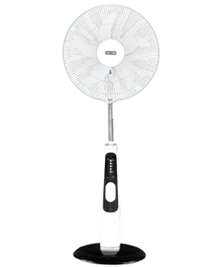 VENTILATEUR SOLSTAR RECHARGEABLE RFS 3008U-WH SS FAN REMOTE 18&Prime;