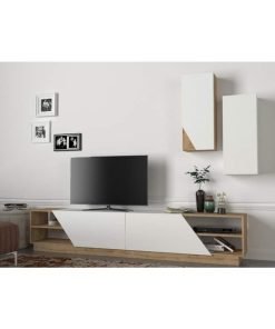 Meuble TV  RIVER BLANC SAPHIR 2.40m T904