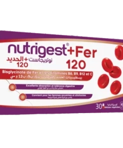 SCI Nutrigest+ Fer 120 – Bisglycinate De Fer Et Vit B – 30 Gélules
