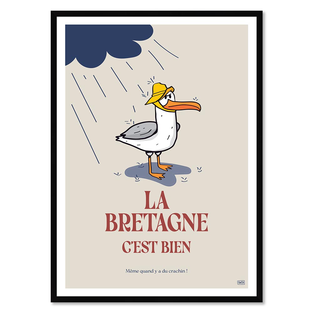 Affiche la Bretagne c&rsquo;est Bien 32.2×42.2 – Image 2