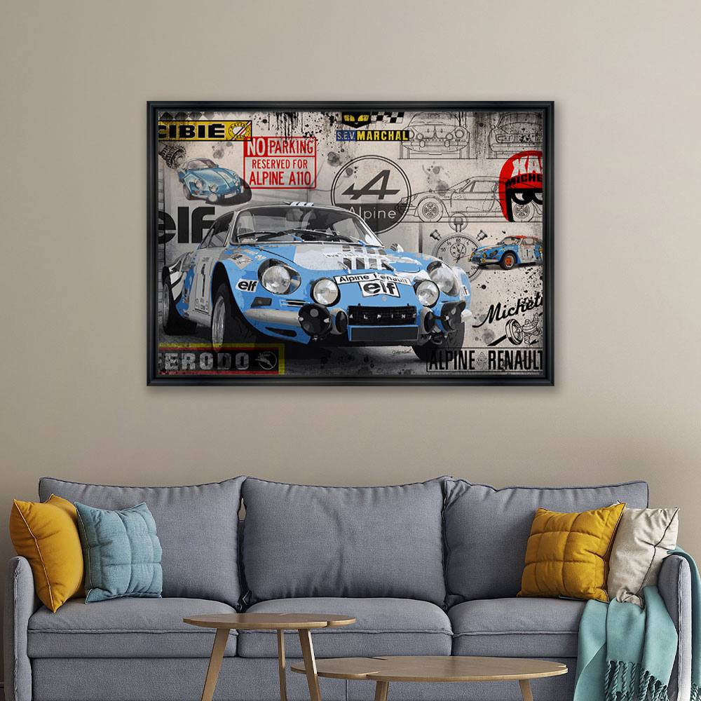 Cadre Voiture Alpine de Renault Rubix 68x98cm – Image 2