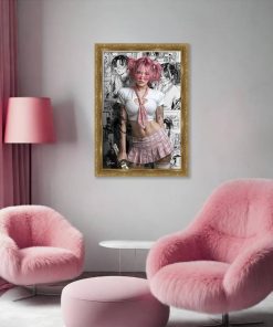 Alternative view of Tableau Alexandre Granger Manga Girl 49x69cm