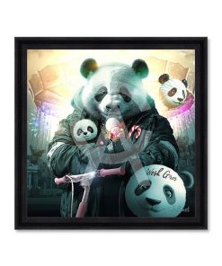 Cadre Panda Love Sylvain Binet 113x113cm