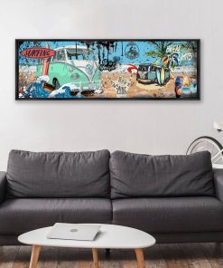 Alternative view of Tableau Rubix Surfing Combi 38×98 cm