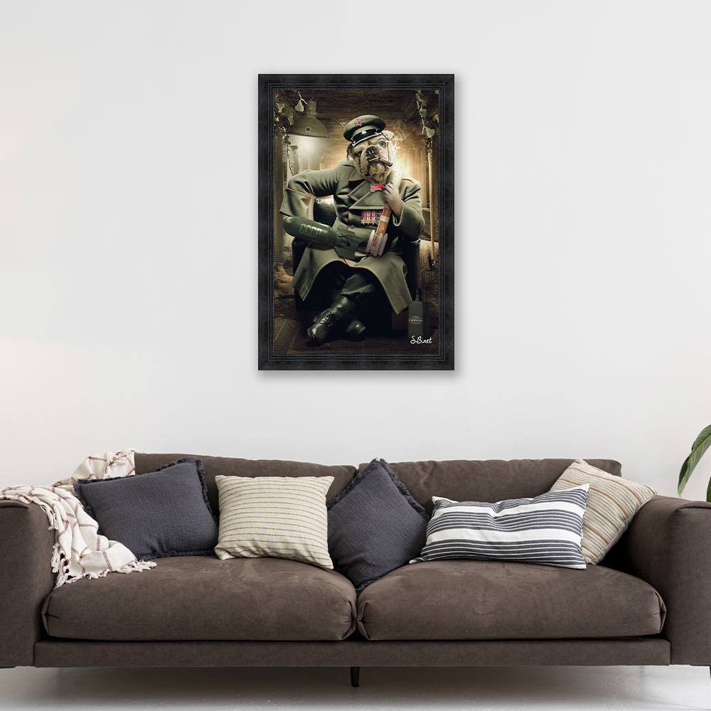 Cadre Chien Militaire Sylvain Binet 93x133cm – Image 2