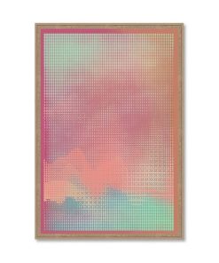 Tableau Abstrait Rose Bleu Evoa Design 66x96cm