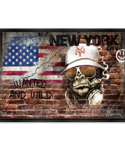 Cadre Gorille Wanted And Wild Rubix 68×98 cm